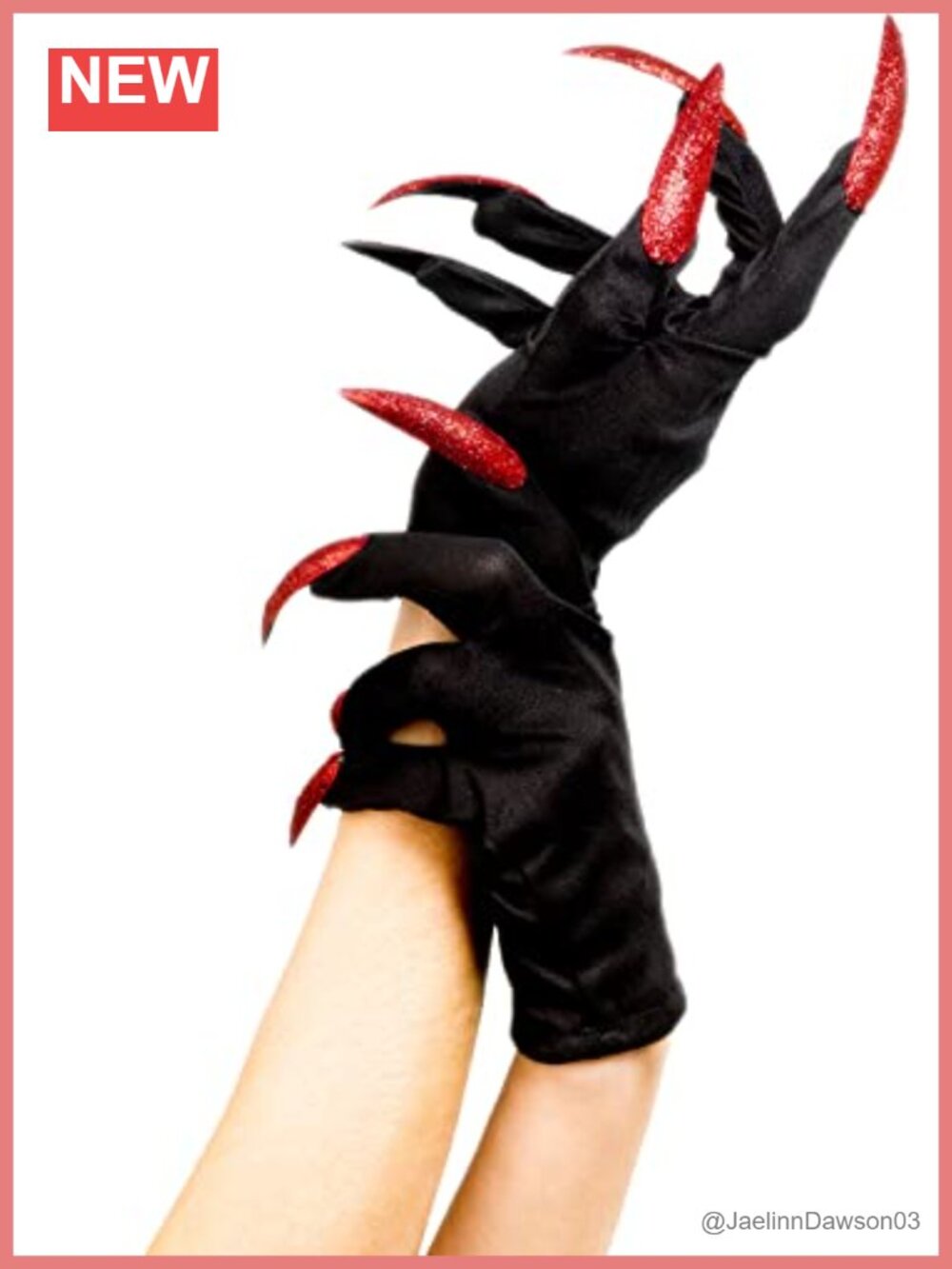 Halloween Witch Claw Gloves Long Fingernails Costume Accessory